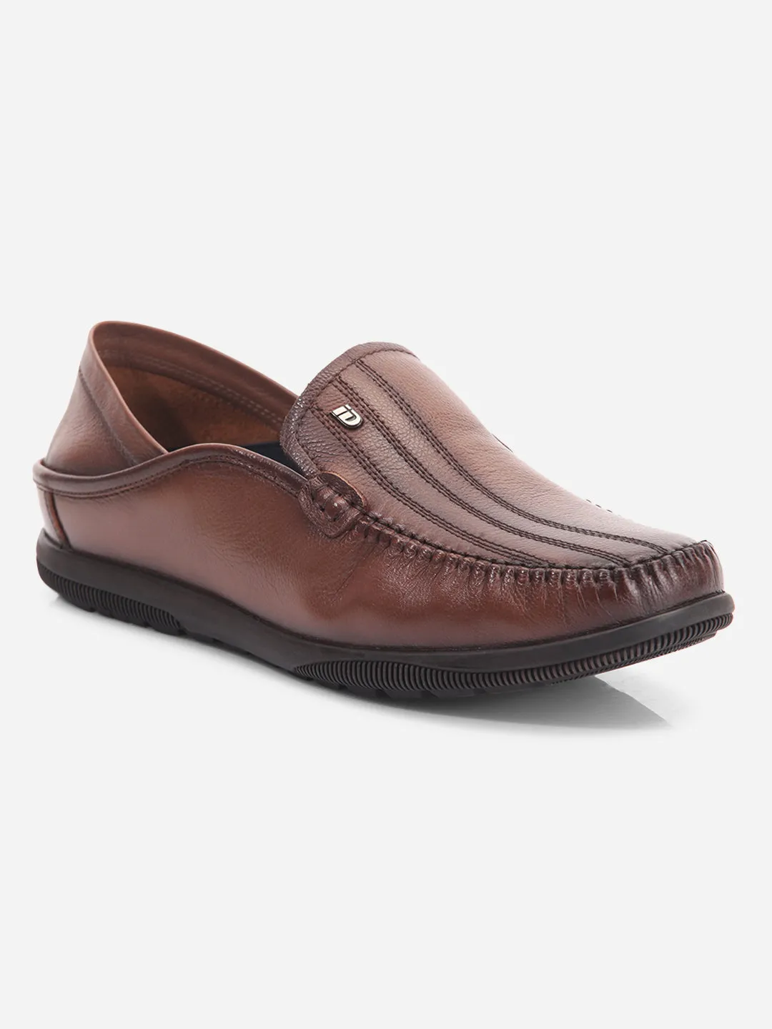 Men's Brown Round Toe Casual Slip (ID1159)