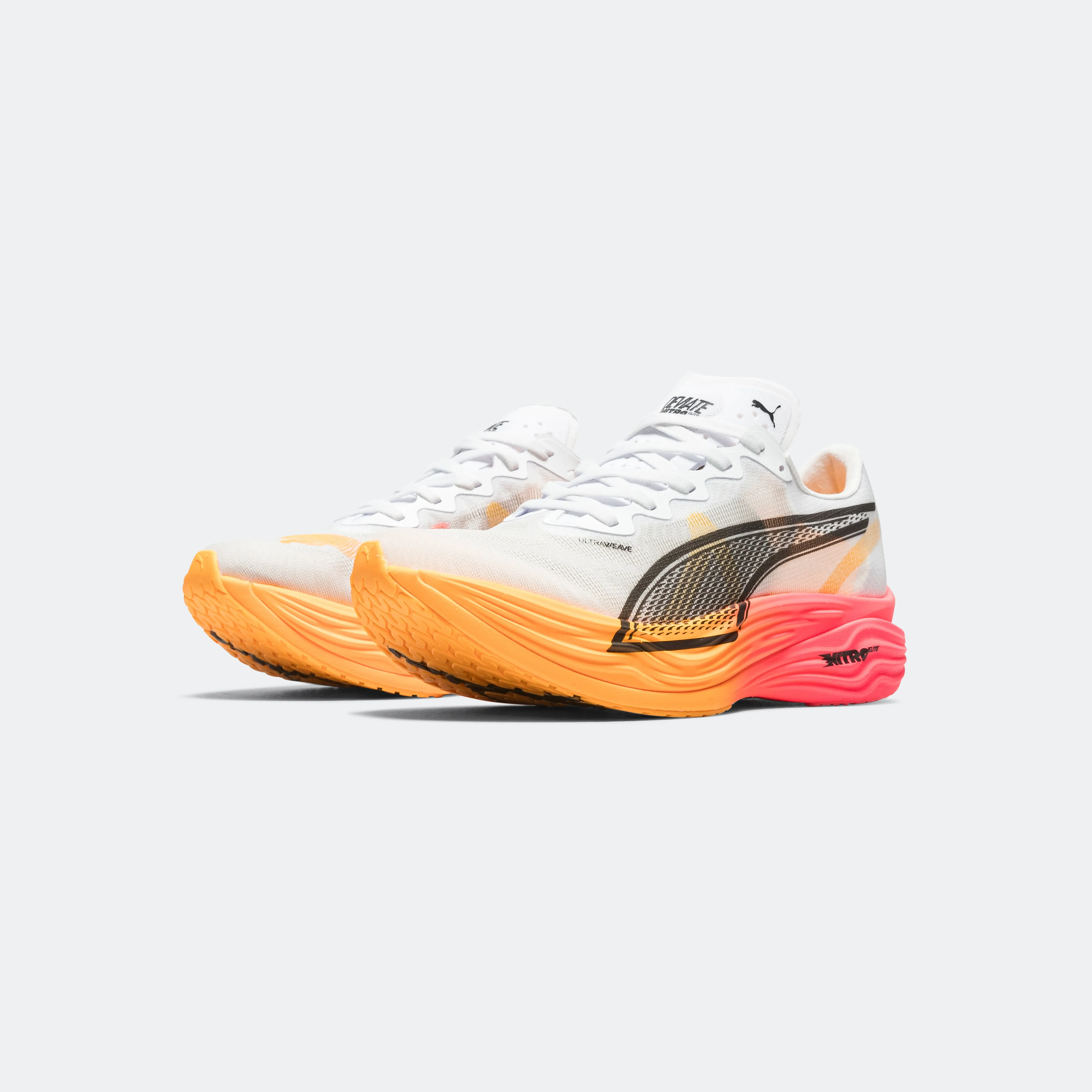 Mens Deviate NITRO Elite 3 PROTO - White/Sunset Glow-Sun Stream