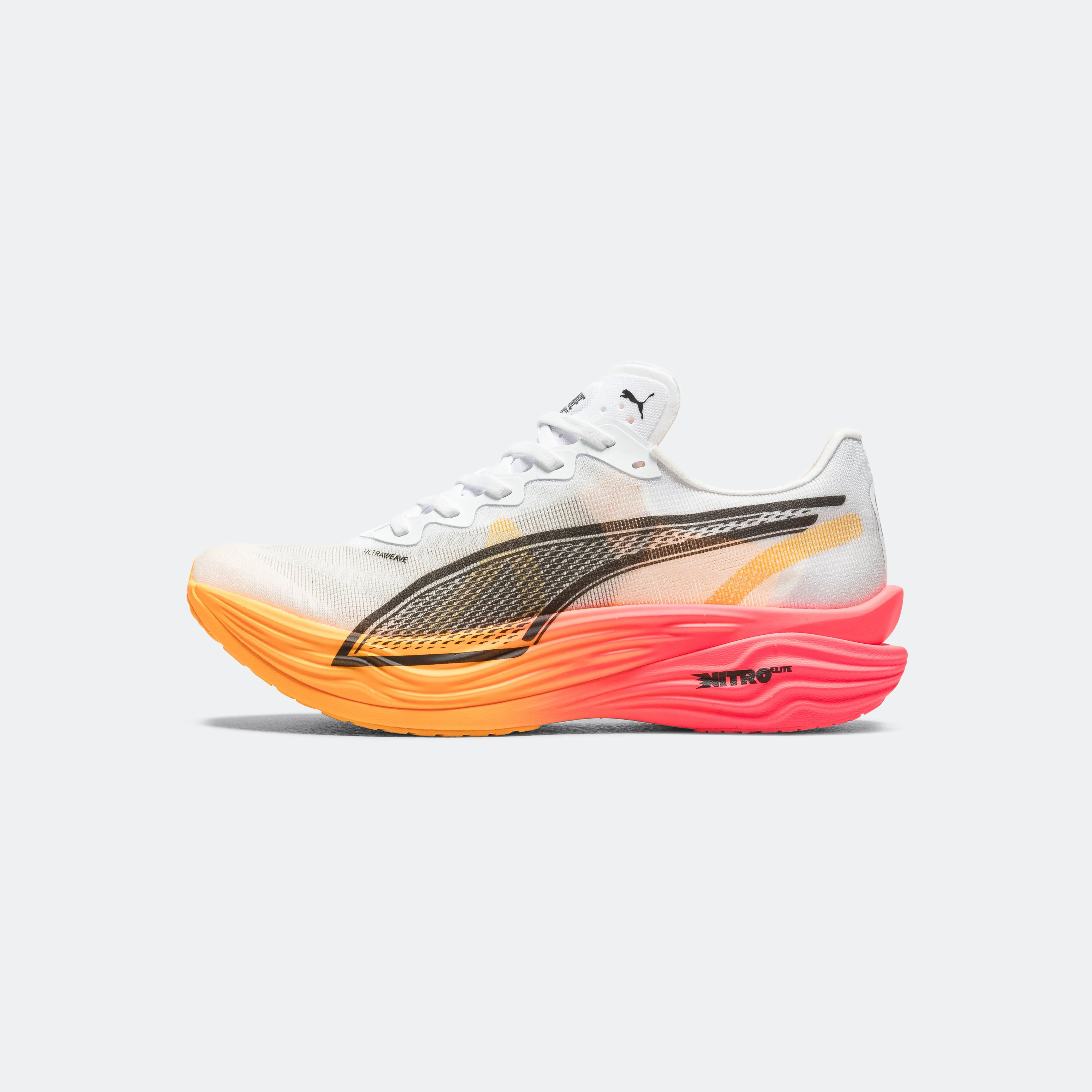 Mens Deviate NITRO Elite 3 PROTO - White/Sunset Glow-Sun Stream