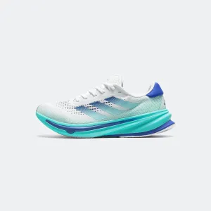 Mens Supernova Rise - Footwear White/Cobalt Blue-Flash Aqua