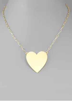 Mila Heart Necklace-Gold