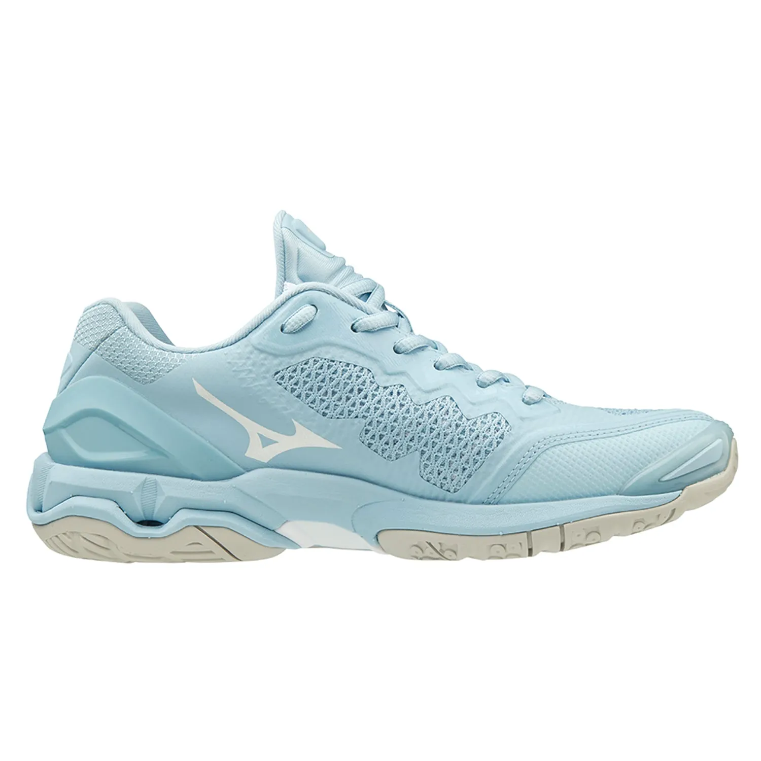 Mizuno Wave Stealth V Nb Womens | Cool Blue / White