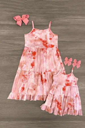 Mom & Me - Pink Tie Dye Tank Dress