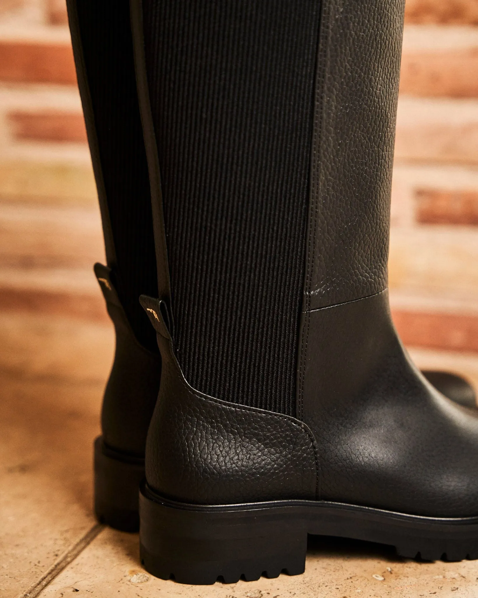 Mystery Recycled Vegan Leather Calf Boots | Black