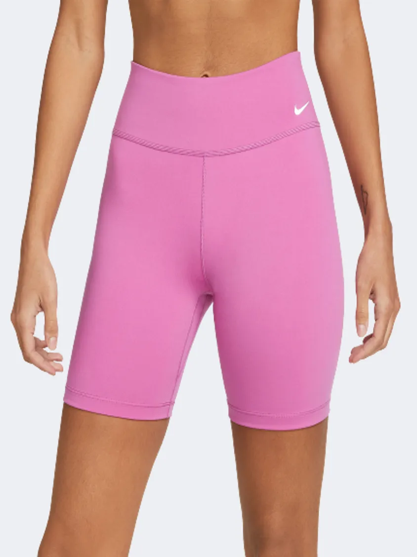 Nike Mid Rise 7In Women Training Short Fuchsia/White