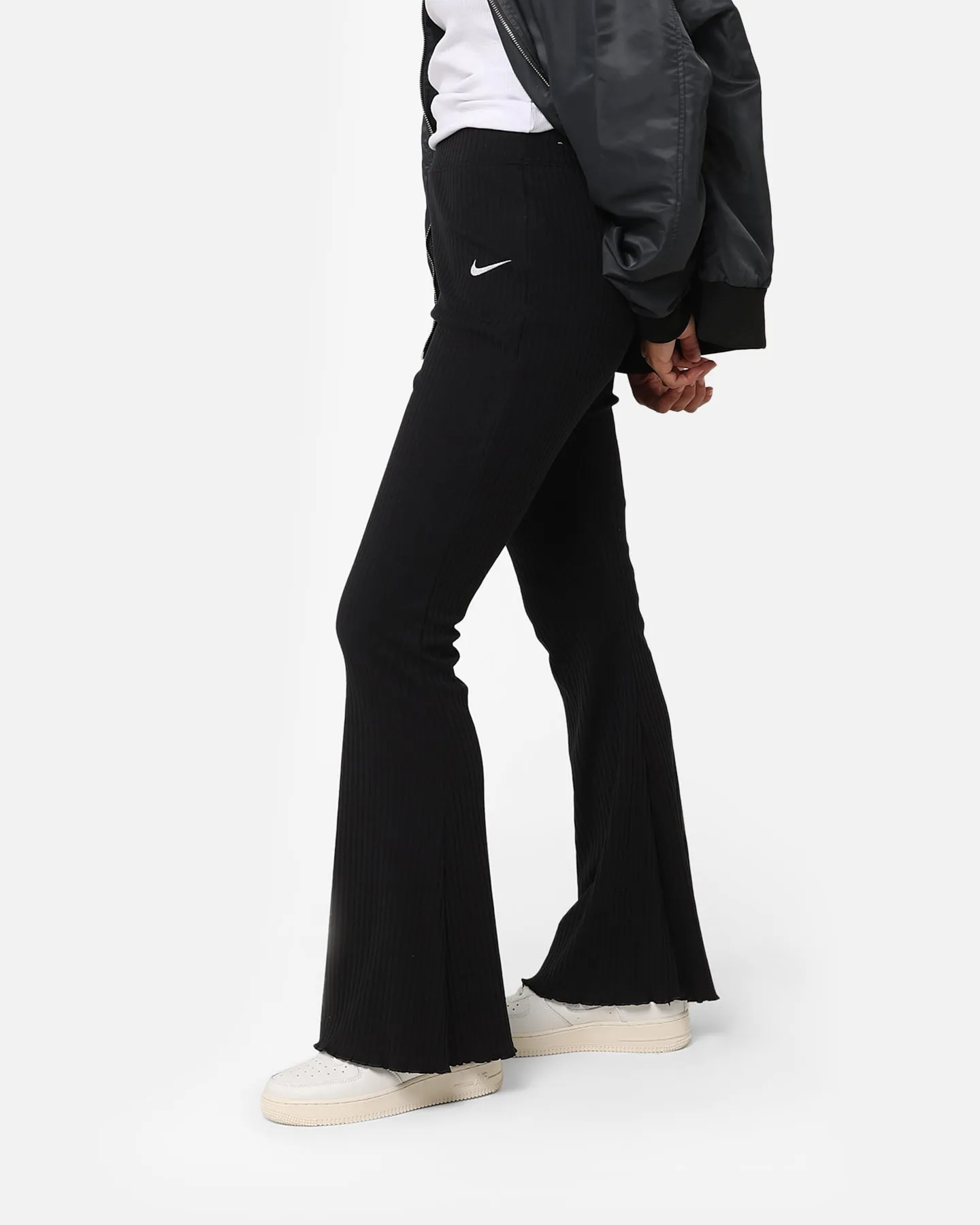 Nike Women's Sportswear Ribbed Jersey Pants Black/White