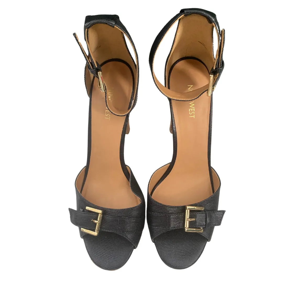 NINEWEST Edeline Platform Sandal Black SIZE 42