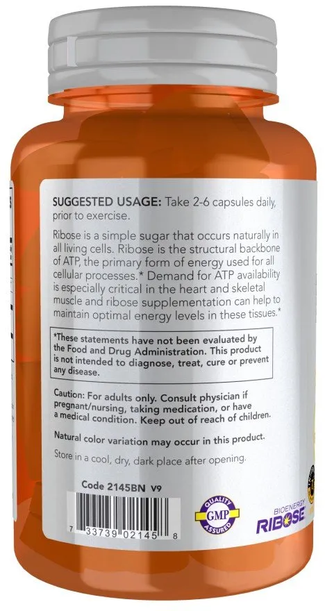 Now Foods Ribose 750mg 120 Capsule