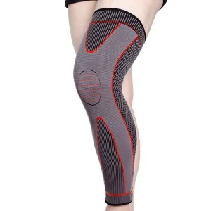 Nylon Knitted Riding Sports Extended Knee Pads, Size: XXL(Red Basic)