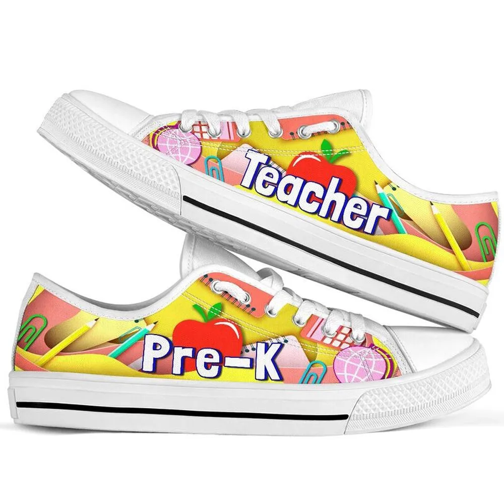 Pre K Teacher Art Paper Cut Out Shoes, Teacher Shoes, Low Top Sneakers