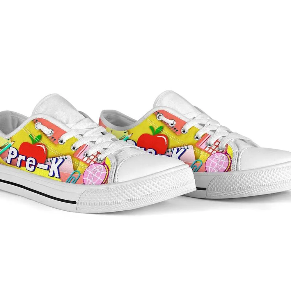 Pre K Teacher Art Paper Cut Out Shoes, Teacher Shoes, Low Top Sneakers