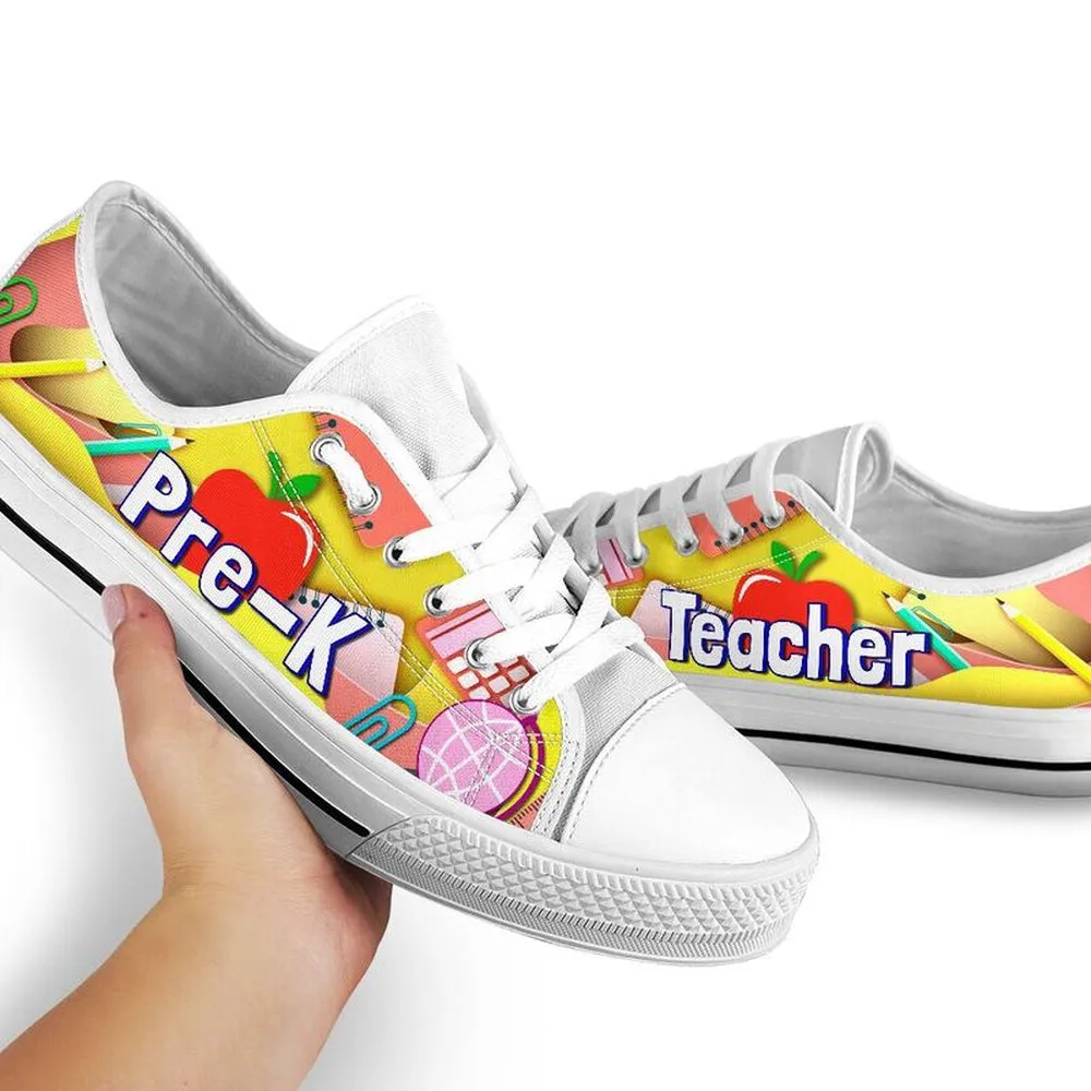 Pre K Teacher Art Paper Cut Out Shoes, Teacher Shoes, Low Top Sneakers