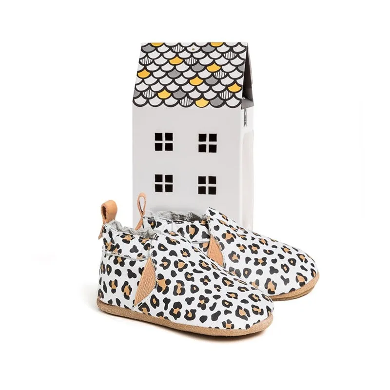 Pretty Brave - Slip On - White Leopard