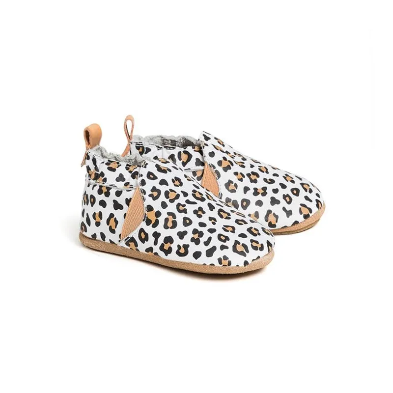 Pretty Brave - Slip On - White Leopard