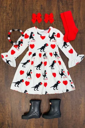 "RAWR" Dinosaur Love Dress