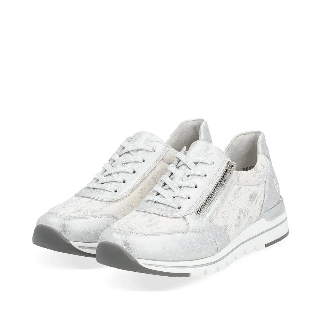 Remonte R6700-91 Odessa White And Silver Combination Trainers