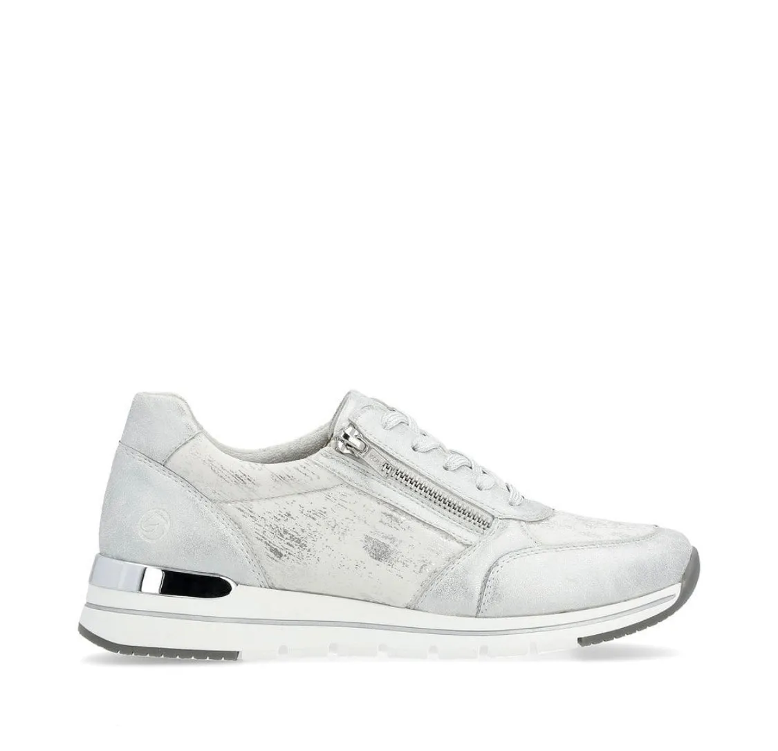 Remonte R6700-91 Odessa White And Silver Combination Trainers