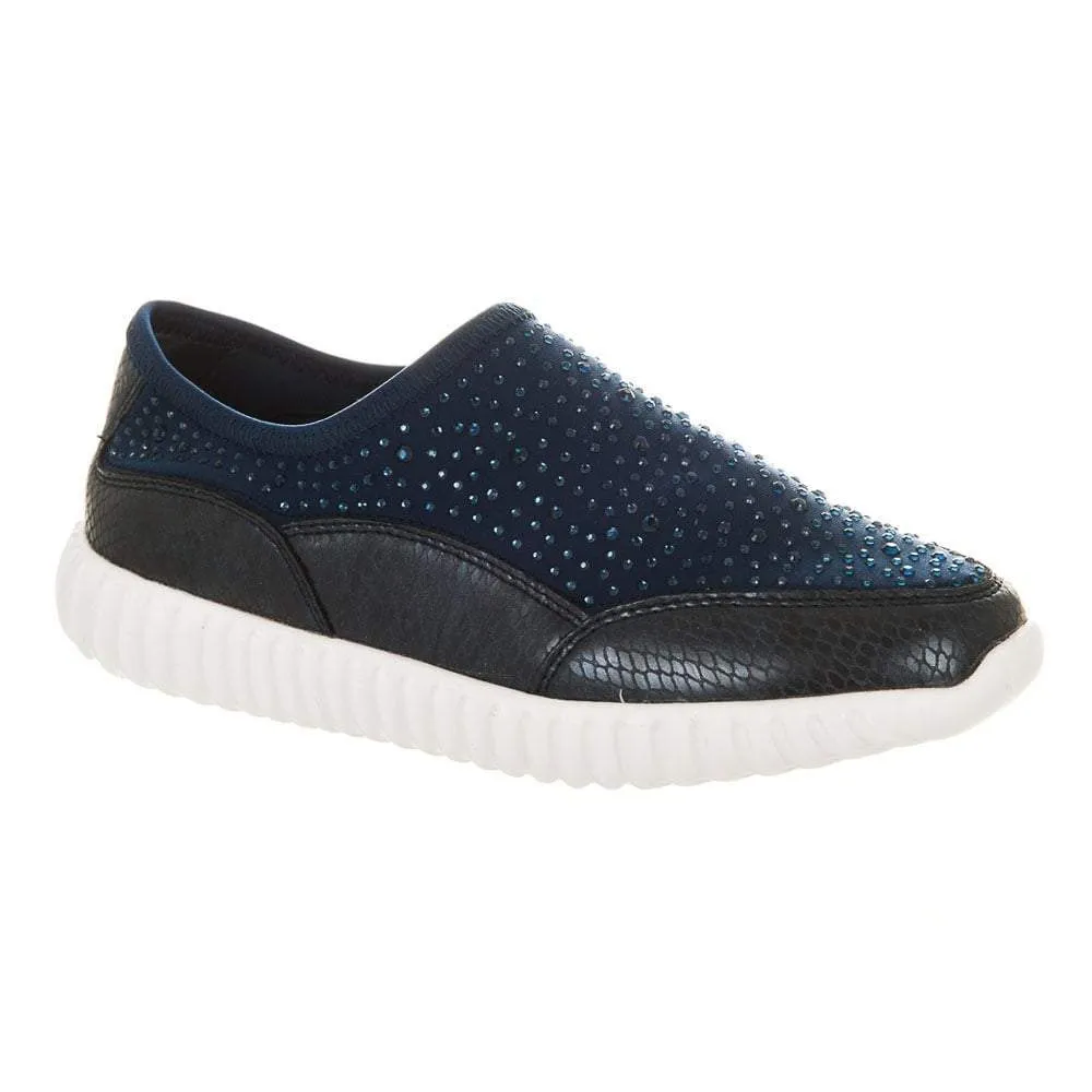 Shenay Ladies Flat Diamante Running Shoe