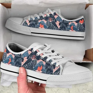 Shih Tzu Dog Oriental Mountains Fabric Pattern Low Top Shoes, Dog Printed Shoes, Canvas Shoes For Men, Women