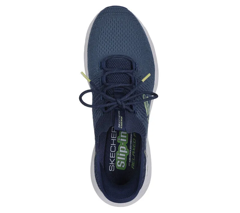 Skechers Mens Trainer Edgeride Raygo Navy/Lime