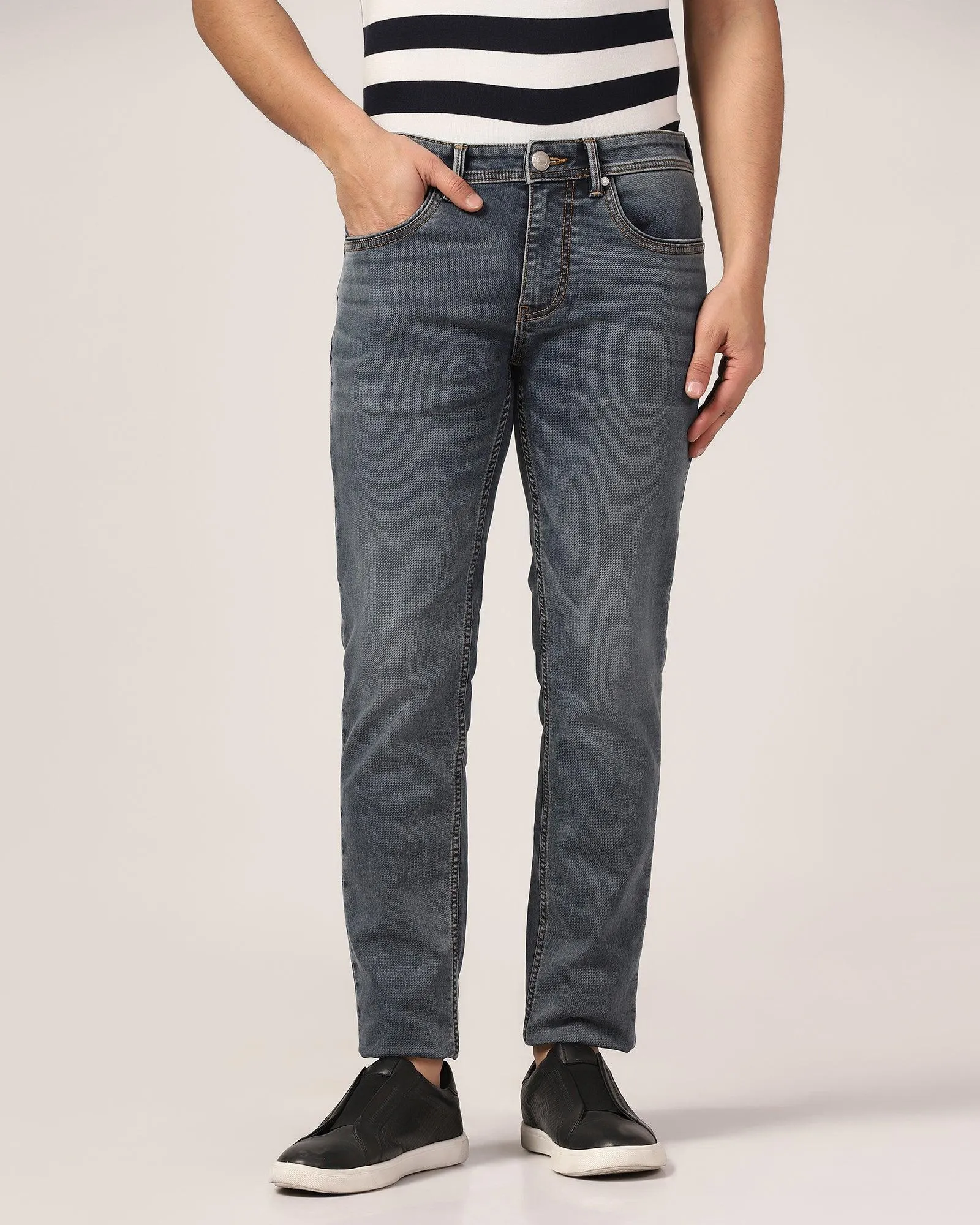 Slim Yonk Fit Indigo Textured Jeans - Lancer