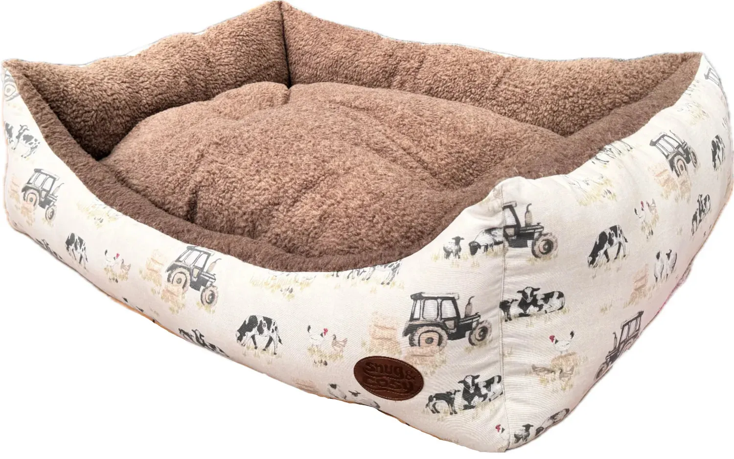 Snug & Cosy Farmyard Rectangle Dog Bed