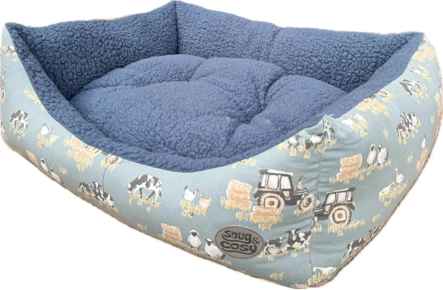 Snug & Cosy Farmyard Rectangle Dog Bed