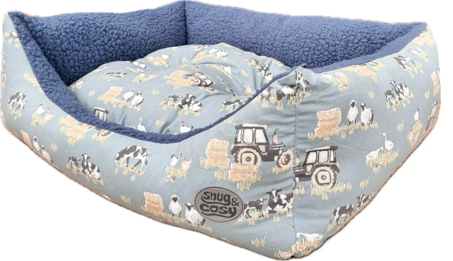 Snug & Cosy Farmyard Rectangle Dog Bed