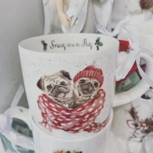 Snug as a Pug - 11oz Bone China Mug - Wrendale