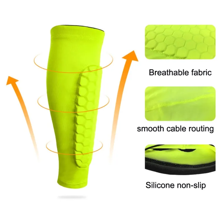 Sports Outdoor Basketball Ride Honeycomb Anti -Collision Leg Protection L (Orange)