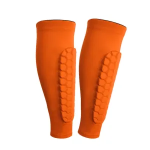 Sports Outdoor Basketball Ride Honeycomb Anti -Collision Leg Protection L (Orange)