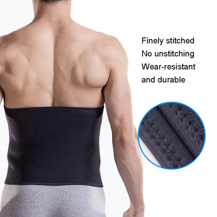 Sports Waist Belt Fitness Girdle Belly Belt Sweatproof Wide Waistband, Specification: L 25x95cm (Black)