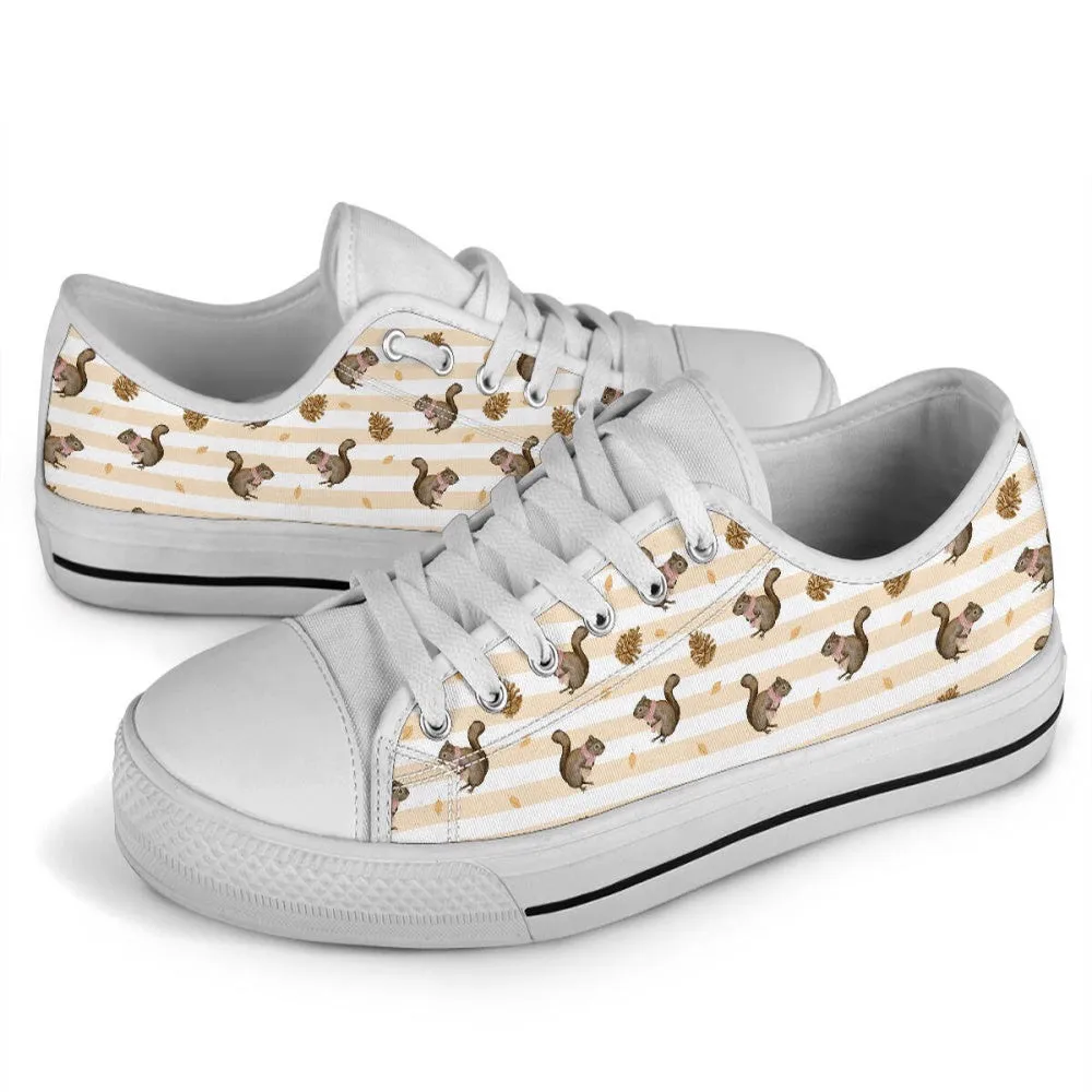 Squirrel Shoes, Squirrel Sneakers, Shoes With Squirrel For Men And Women, Low Top Sneaker, Low Top Canvas Shoes