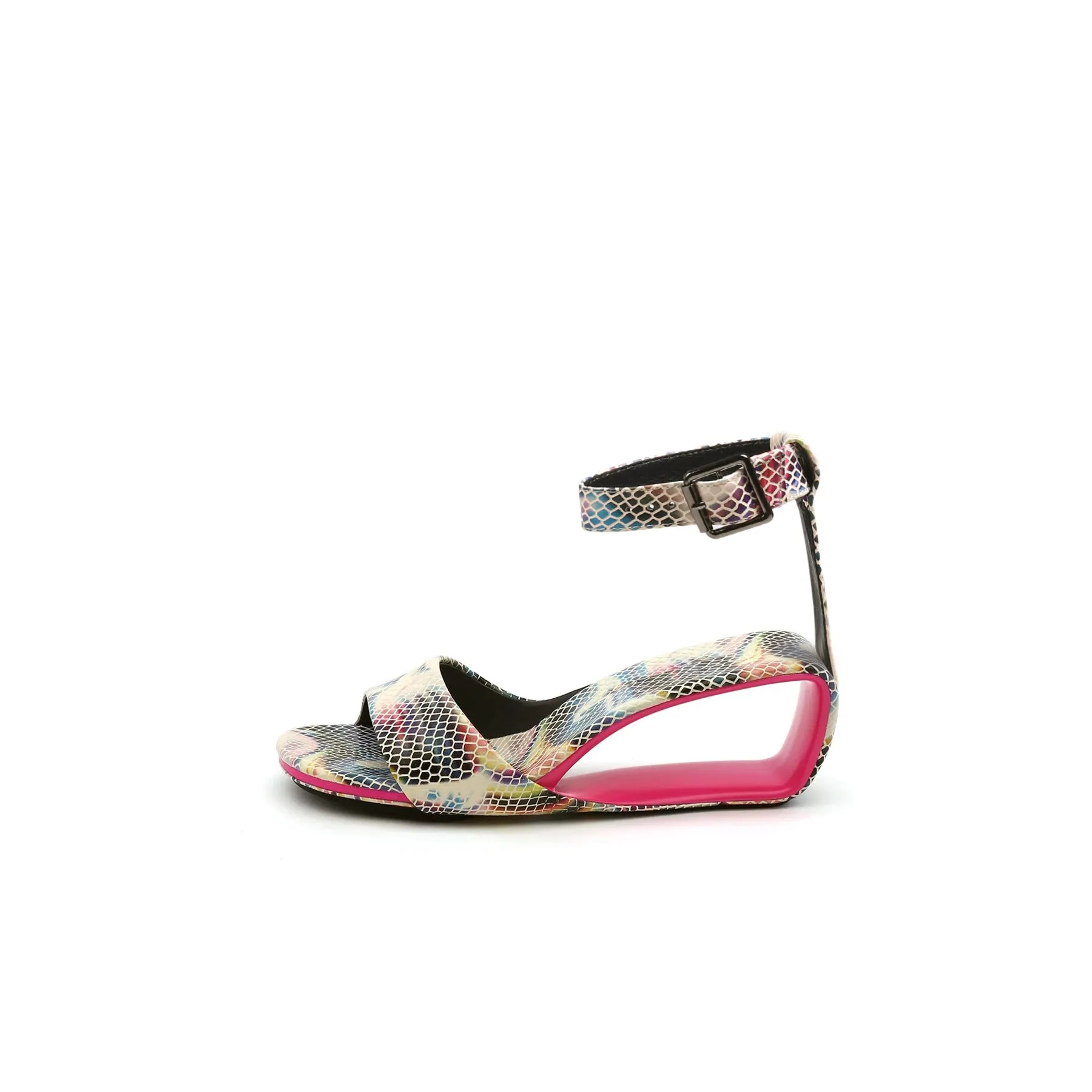 Strap Vibrant Textured Wedges