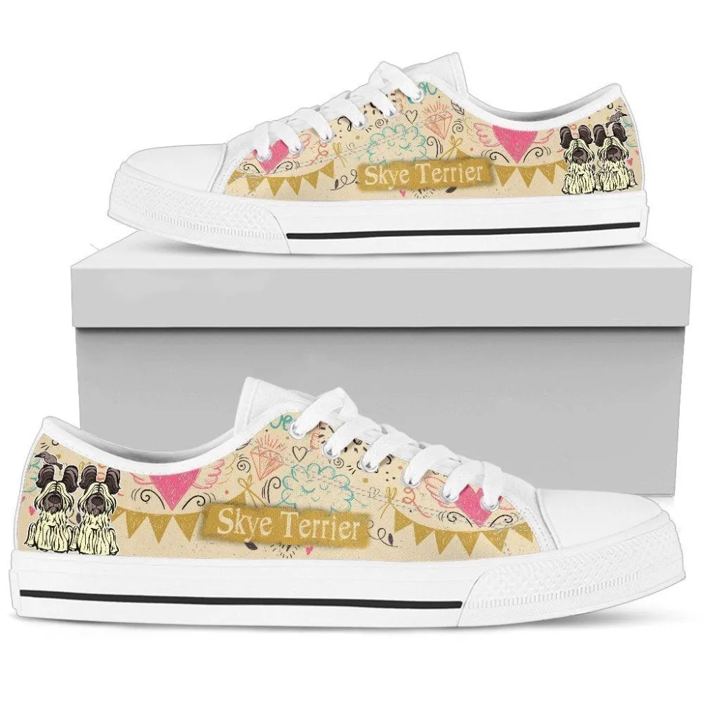 Stylish Skye Terrier Women S Low Top Shoe - Comfortable Footwear, Dog Printed Shoes, Canvas Shoes For Men, Women