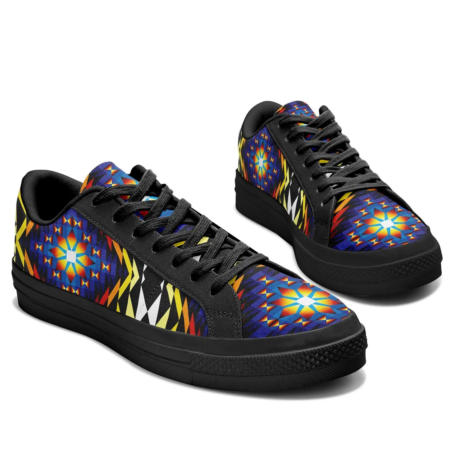 Sunset Blanket Aapisi Low Top Canvas Shoes Black Sole