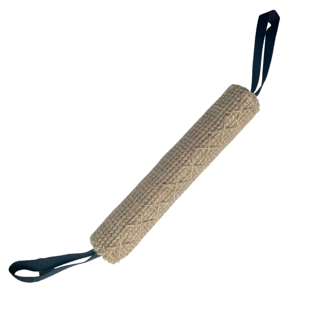 Talking Dog Club Jute Biting Roll Toy for Dogs (Brown)