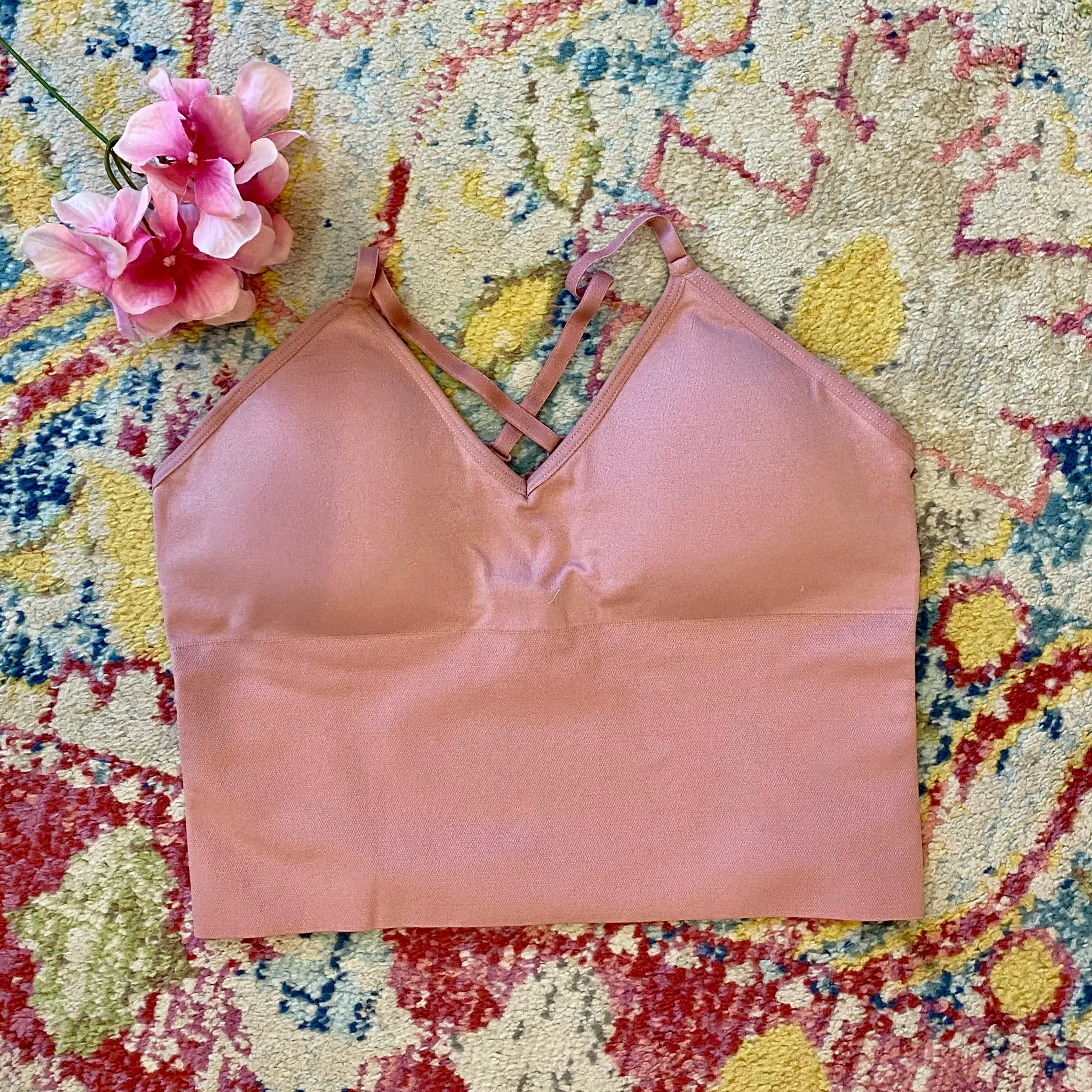 The "Seamless" Cross Back Crop Bralette