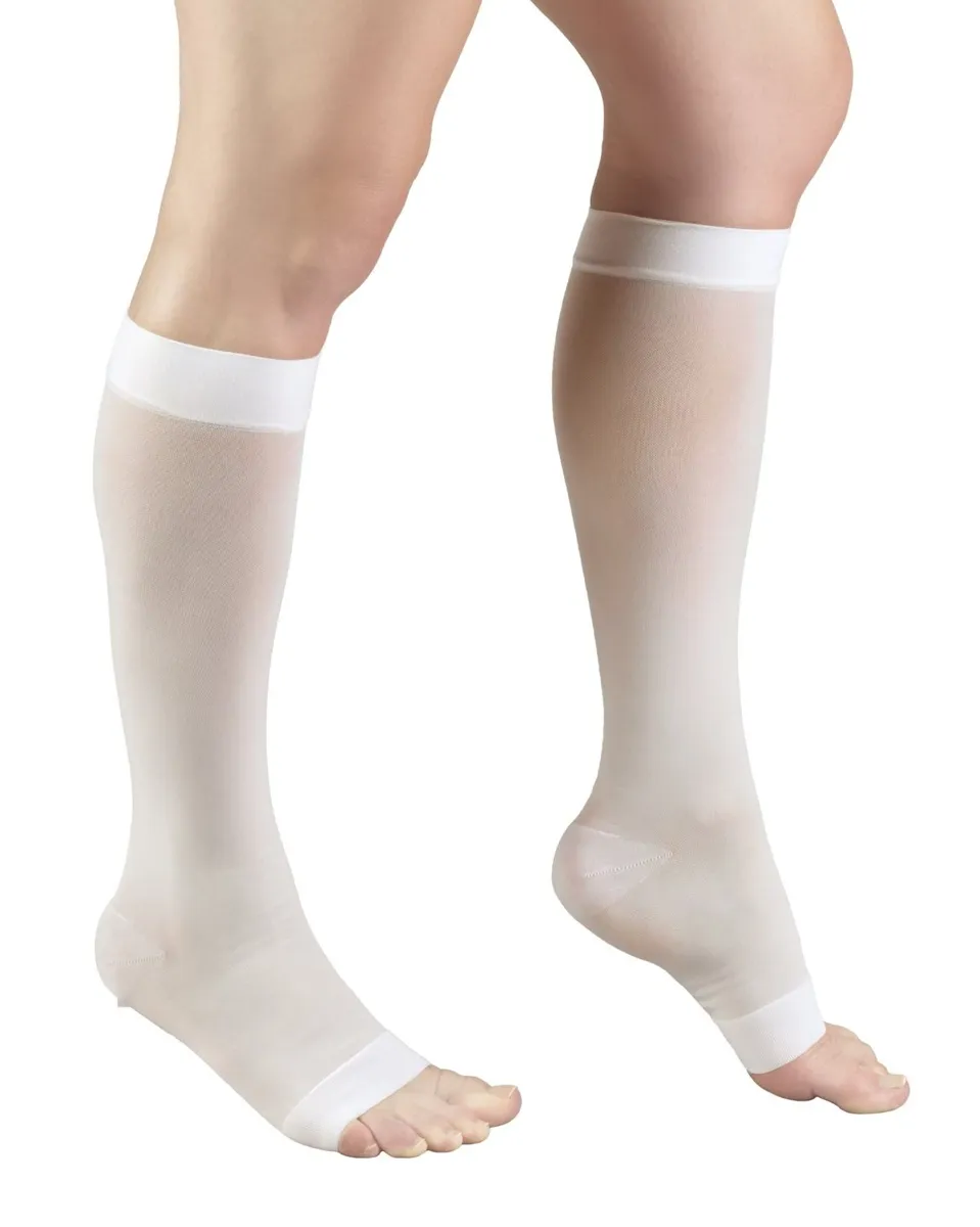 TRUFORM Women's LITES OPEN TOE Knee High Support Stockings 15-20 mmHg