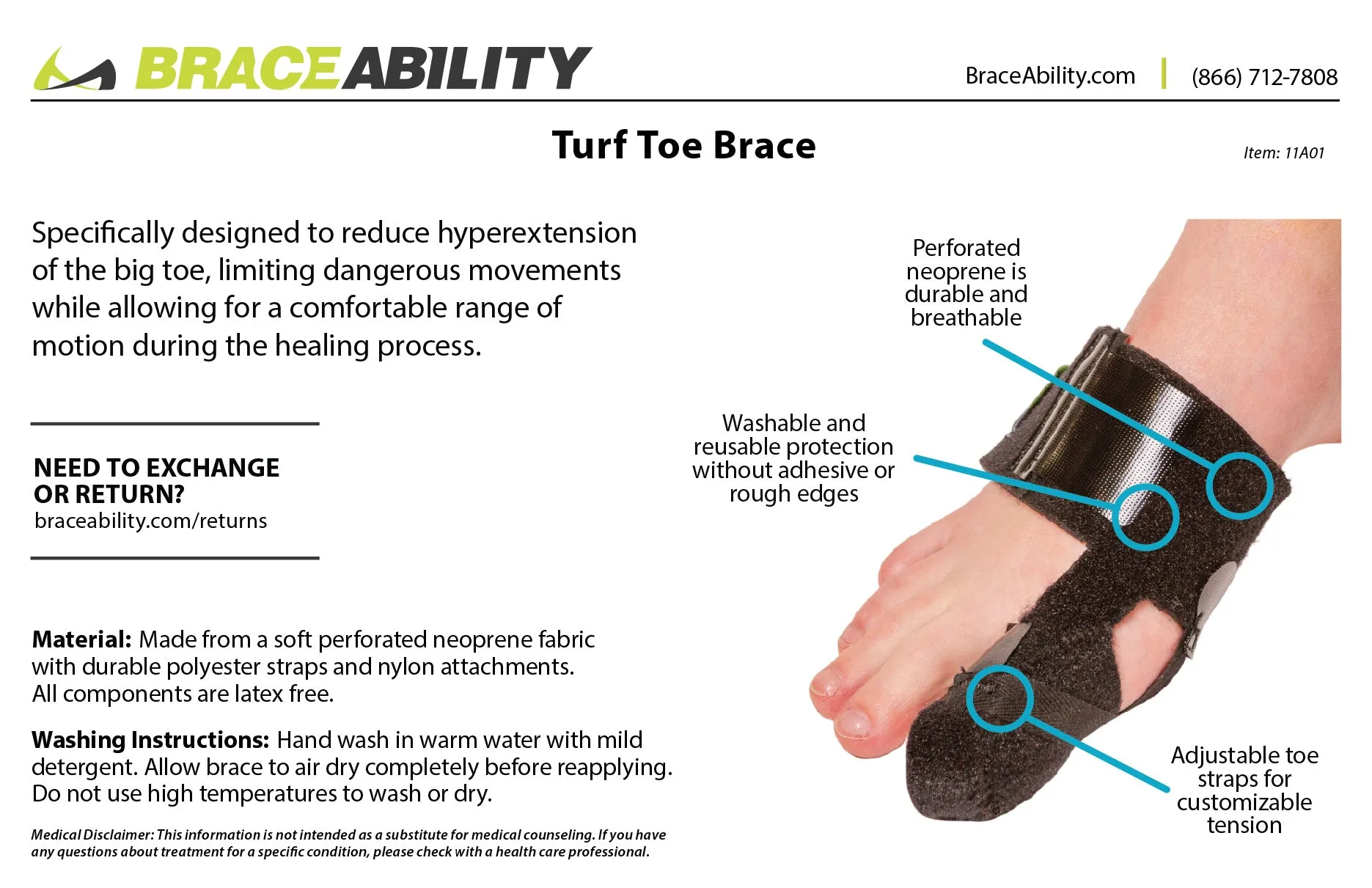 Turf Toe Brace | Soft Support Straps for Sprained Big Toe Treatment & Taping Alternative