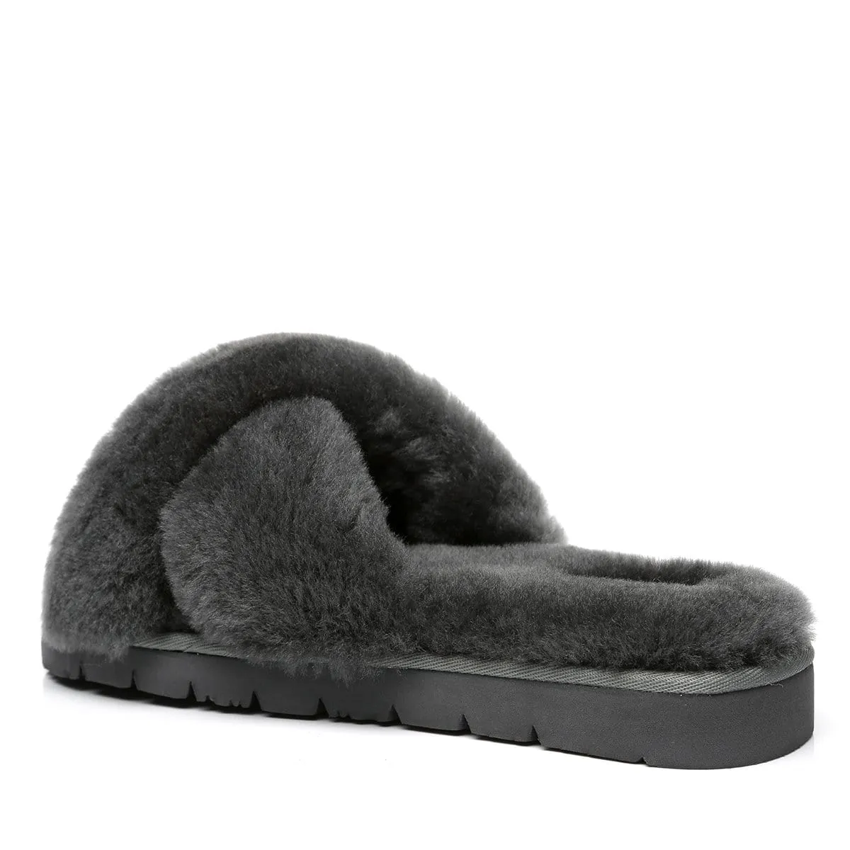 UGG Fluffy Cross Slides