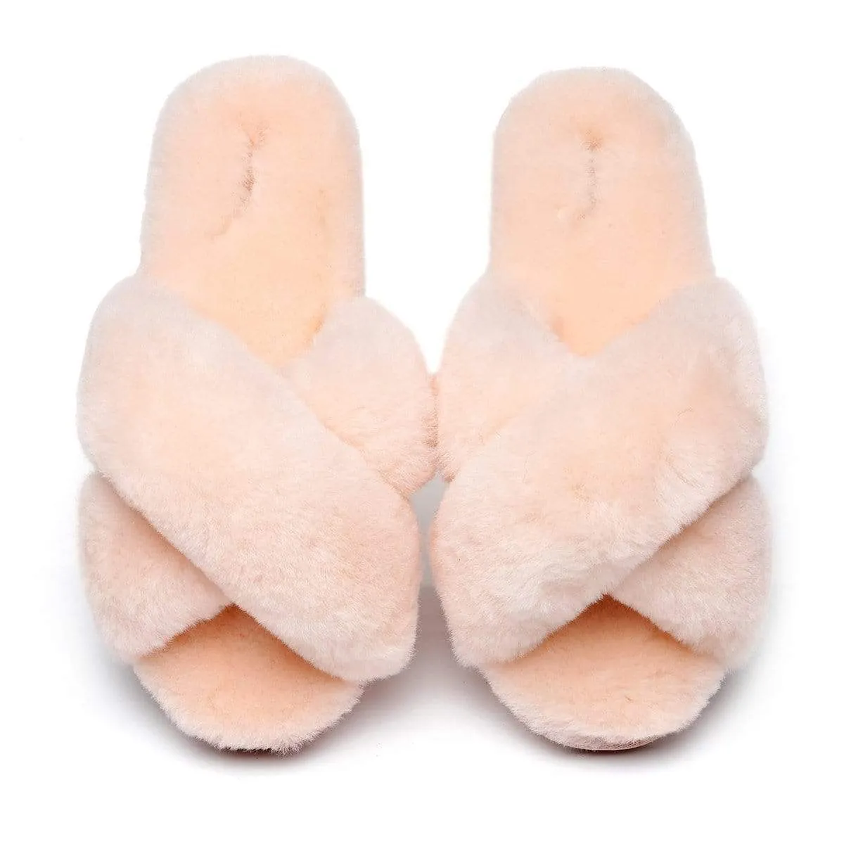 UGG Fluffy Cross Slides