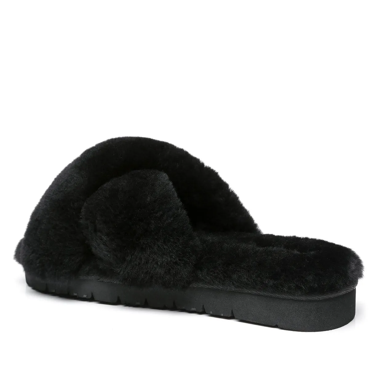 UGG Fluffy Cross Slides