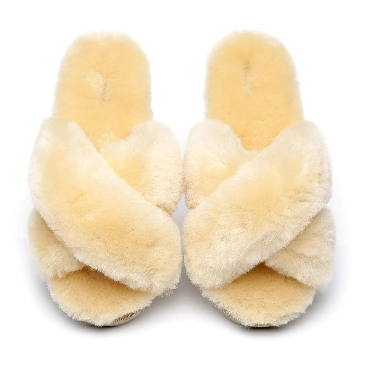 UGG Fluffy Cross Slides