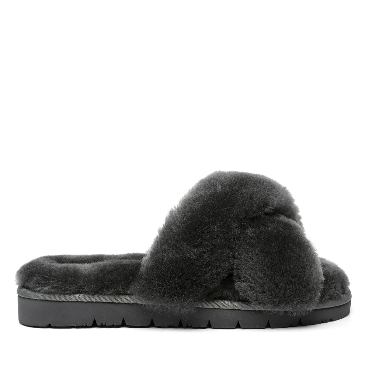 UGG Fluffy Cross Slides