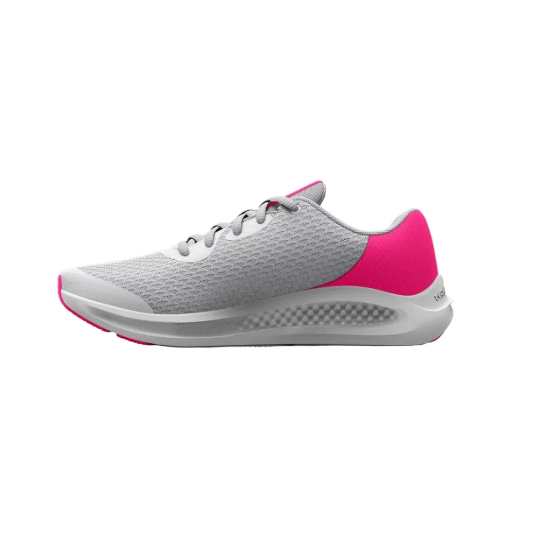 Under Armour Girls Trainer GGS Charged Pursuit 3 Grey/Pink/Silver