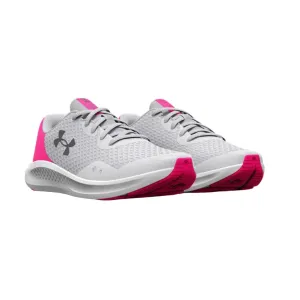 Under Armour Girls Trainer GGS Charged Pursuit 3 Grey/Pink/Silver