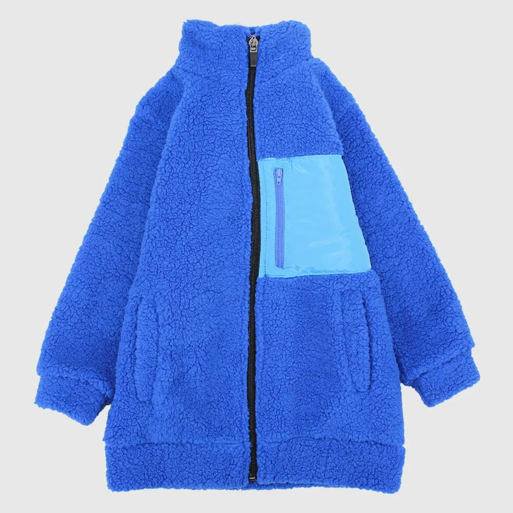 Unisex Blue Fur Jacket