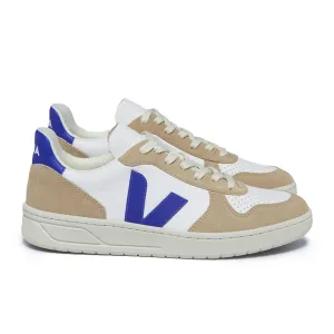 V-10 Chromefree Leather Trainer - White Paros Sahara