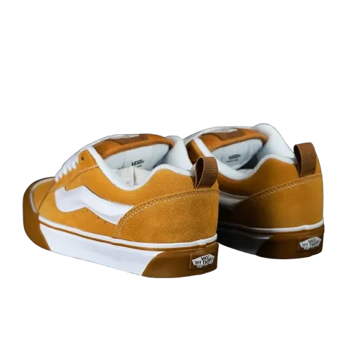 Vans Men's Knu Skool Shoes - Honey Yellow / White